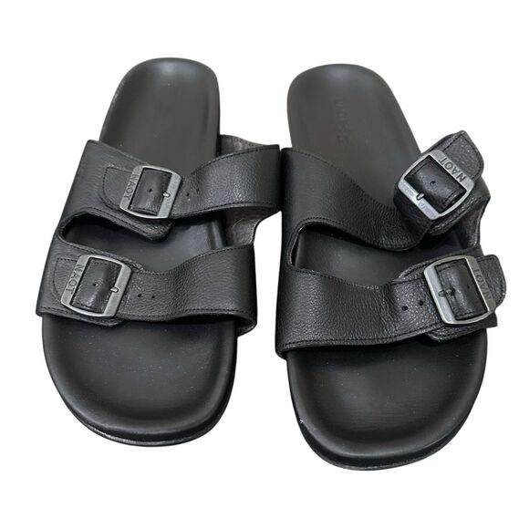 NAOT Mens  Santo Soft BLACK Leather Sandal Slides sz. 44 EU/11 US NICE main image 9